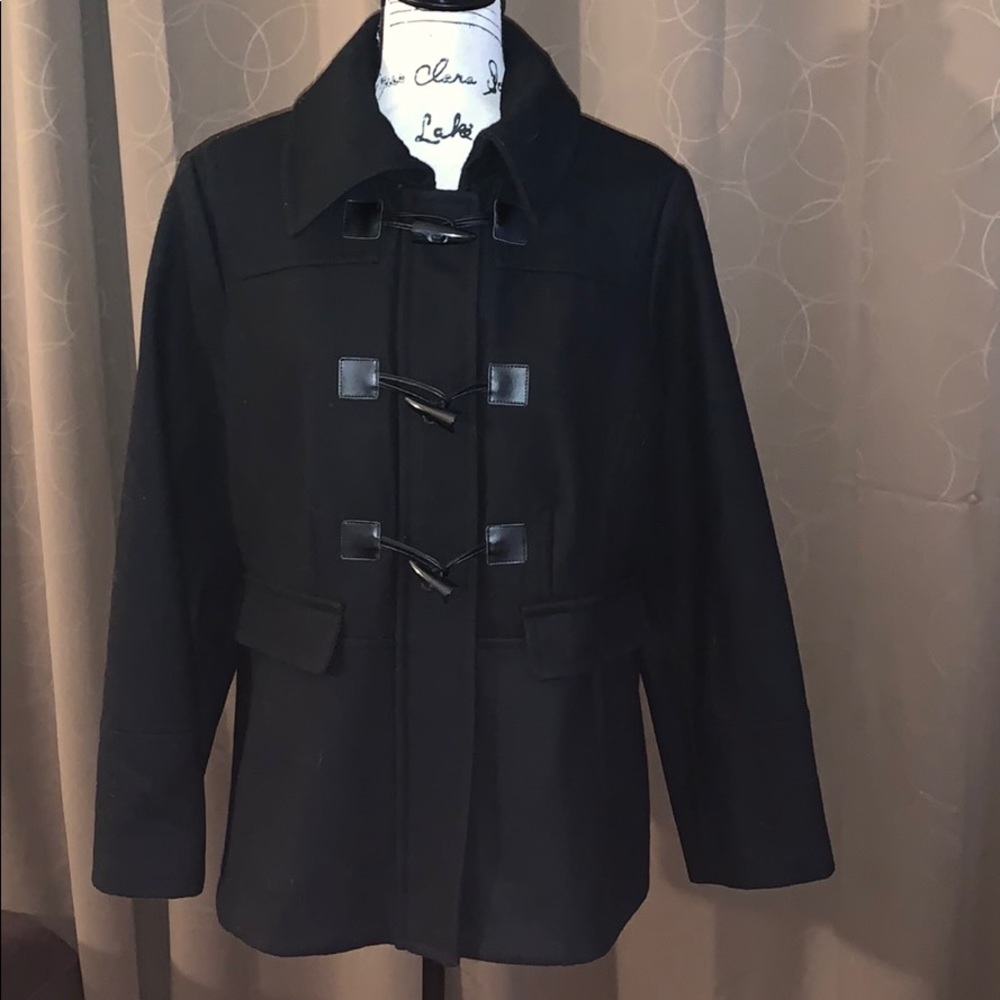 Black pea coat size L